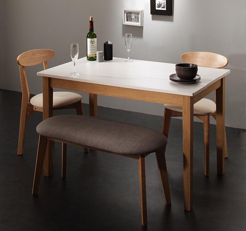 組立設置付 ダイニングテーブルセット (W115cm) 5点(テーブル + チェア×4) /木製アッシュ調 ウレタン塗装 天然木脚